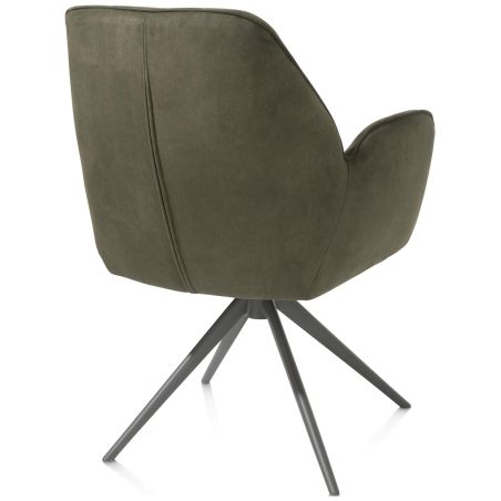 Bell, chaise a accoudoirs - pietement graphite - pivotante - confort ressorts - Calabria - Henders and Hazel