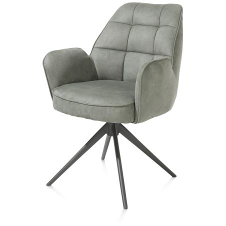 Bell, chaise a accoudoirs - pietement graphite - pivotante - confort ressorts - Calabria - Henders and Hazel