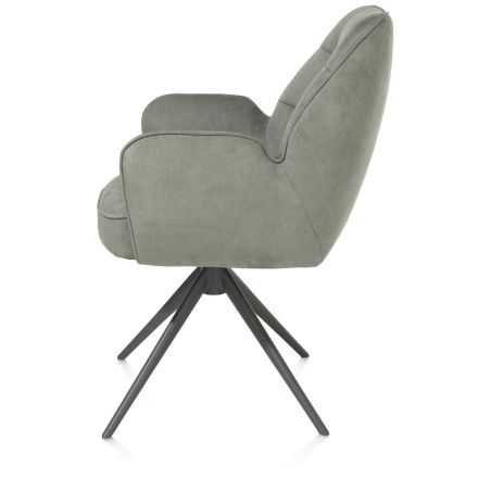 Bell, chaise a accoudoirs - pietement graphite - pivotante - confort ressorts - Calabria - Henders and Hazel