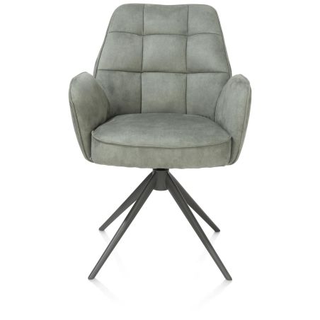 Bell, chaise a accoudoirs - pietement graphite - pivotante - confort ressorts - Calabria - Henders and Hazel