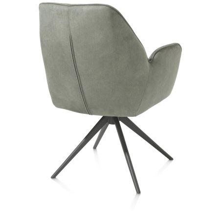 Bell, chaise a accoudoirs - pietement graphite - pivotante - confort ressorts - Calabria - Henders and Hazel