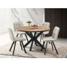 Table ronde SORELLA ELIOTT 120 cm avec pieds central en métal