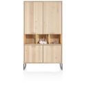 Castello, armoire 123 cm - 4-portes + 3-niches (+ LED) - Henders and Hazel