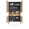 Castello, armoire 123 cm - 4-portes + 3-niches (+ LED) - Henders and Hazel
