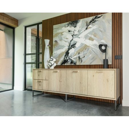 Castello, buffet 240 cm - 3-portes + 2-tiroirs - hauteur 90 cm - Henders and Hazel