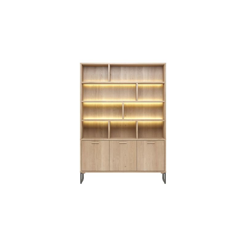 Castello, vaisselier 150 cm - 3-portes + 9-niches (+ LED) - Henders and Hazel