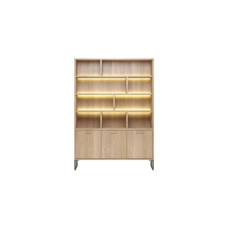 Castello, vaisselier 150 cm - 3-portes + 9-niches (+ LED) - Henders and Hazel