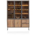 Trapani, vaisselier 160 cm - 3-portes verres + 2-portes + 2-tiroirs (+ LED) - Henders and Hazel