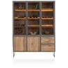 Trapani, vaisselier 160 cm - 3-portes verres + 2-portes + 2-tiroirs (+ LED) - Henders and Hazel