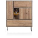 Trapani, highboard 120 cm - 2-portes + 3-tiroirs + 1-niche (+ LED) - Henders and Hazel
