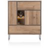 Trapani, highboard 120 cm - 2-portes + 3-tiroirs + 1-niche (+ LED) - Henders and Hazel