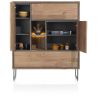 Trapani, highboard 120 cm - 2-portes + 3-tiroirs + 1-niche (+ LED) - Henders and Hazel