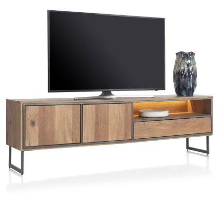 Trapani, buffet bas 200 cm - 2-portes + 1-tiroir + 1-niche (+ LED) - Henders and Hazel