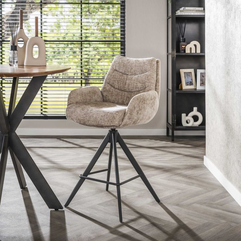Chaise de bar pivotante BOREAS - proposée en 2 coloris