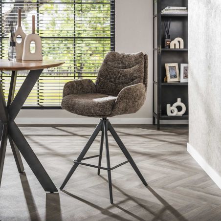 Chaise de bar pivotante BOREAS - proposée en 2 coloris