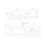 Meuble TV hi-Fi 1 porte/2 niches BERGAME