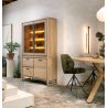 Nystead, vaisselier 140 cm. - 1-porte + 2-portes verres + 2-tiroirs (+ LED) - Henders and Hazel