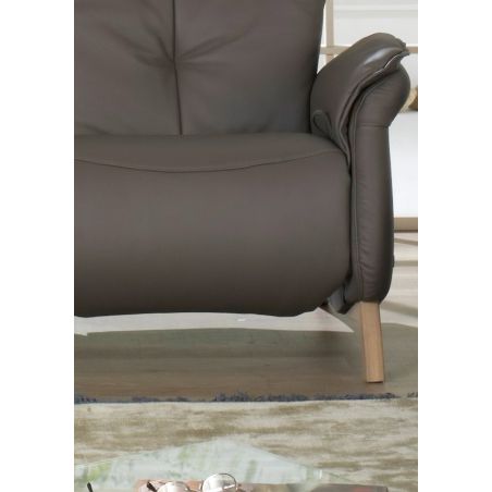 Canapé droit 2 places fixes 147 cm en cuir CUMULY COMFORT 4708 de la marque HIMOLLA