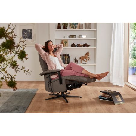 Fauteuil relax électrique en tissu EASY SWING 7050 taille S de la marque HIMOLLA