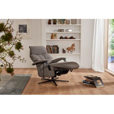 Fauteuil relax électrique en tissu EASY SWING 7050 taille L de la marque HIMOLLA