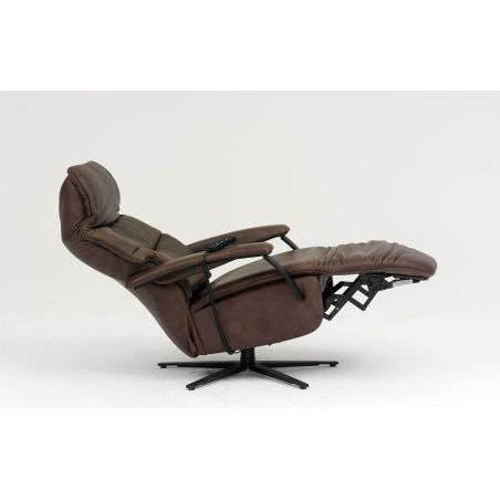 Fauteuil relax électrique en cuir EASY SWING 7050 taille M de la marque HIMOLLA