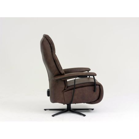 Fauteuil relax électrique en cuir EASY SWING 7050 taille M de la marque HIMOLLA