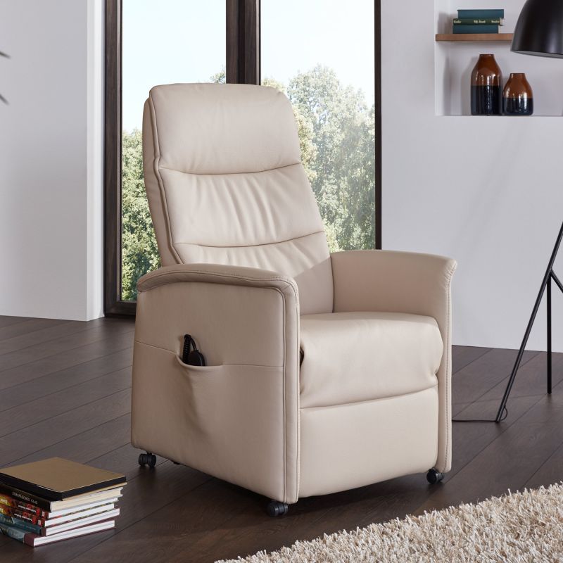 Fauteuil relax électrique H 103 cm en cuir QUARTETT 9051 avec lift de la marque HIMOLLA