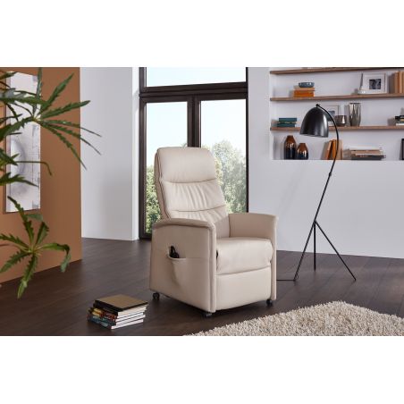 Fauteuil relax électrique H 103 cm en cuir QUARTETT 9051 avec lift de la marque HIMOLLA