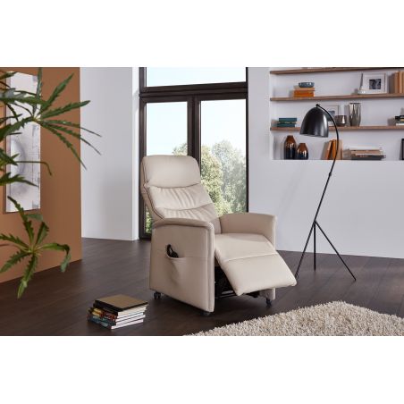 Fauteuil relax électrique H 103 cm en cuir QUARTETT 9051 avec lift de la marque HIMOLLA
