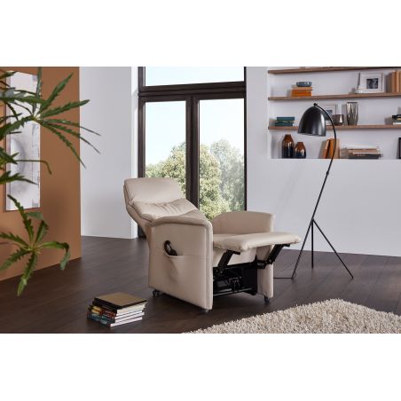 Fauteuil relax électrique H 103 cm en cuir QUARTETT 9051 avec lift de la marque HIMOLLA