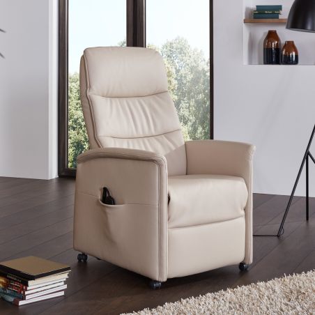 Fauteuil relax électrique H 112 cm en cuir QUARTETT 9051 avec lift de la marque HIMOLLA