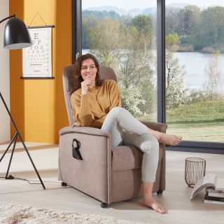 Fauteuil relax électrique H 103 cm en tissu QUARTETT 9051 avec lift de la marque HIMOLLA
