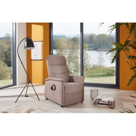 Fauteuil relax électrique H 103 cm en tissu QUARTETT 9051 avec lift de la marque HIMOLLA