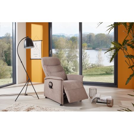 Fauteuil relax électrique H 103 cm en tissu QUARTETT 9051 avec lift de la marque HIMOLLA
