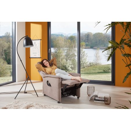 Fauteuil relax électrique H 103 cm en tissu QUARTETT 9051 avec lift de la marque HIMOLLA
