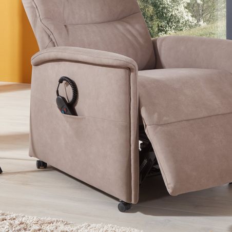 Fauteuil relax électrique H 103 cm en tissu QUARTETT 9051 avec lift de la marque HIMOLLA