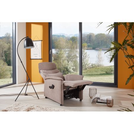 Fauteuil relax électrique H 112 cm en tissu QUARTETT 9051 avec lift de la marque HIMOLLA