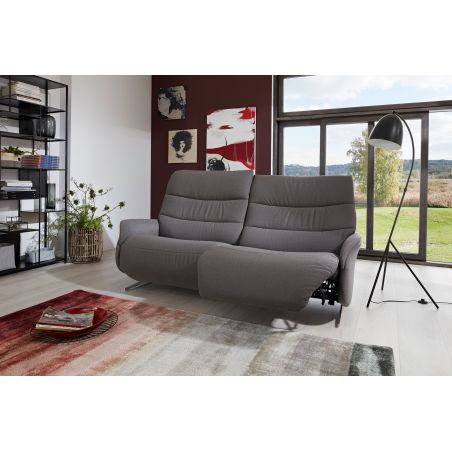 Canapé 3 places 197 cm en tissu CUMULY COMFORT 4051 avec 2 relax manuels de la marque HIMOLLA