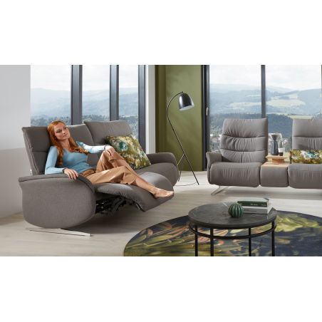 Canapé 3 places 197 cm en tissu CUMULY COMFORT 4051 avec 2 relax manuels de la marque HIMOLLA