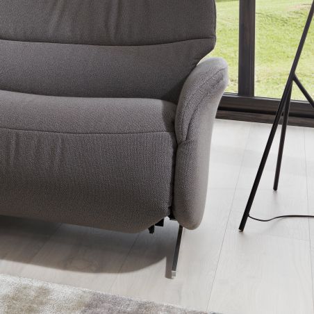 Canapé 3 places 197 cm en tissu CUMULY COMFORT 4051 avec 2 relax électriques de la marque HIMOLLA