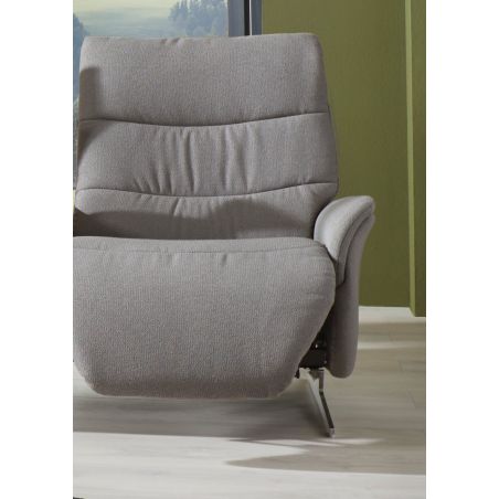 Canapé 2 places 198 cm en tissu CUMULY COMFORT 4051 avec 2 relax manuels et table intermédiaire de la marque HIMOLLA