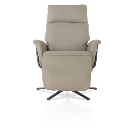 Stelvio, fauteuil relax - électrique - pied graphite - appui-tête électrique - cuir Maine taupe