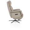 Stelvio, fauteuil relax - électrique - pied graphite - appui-tête électrique - cuir Maine taupe