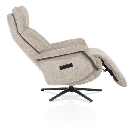 Stelvio, fauteuil relax - électrique - pied graphite - appui-tête électrique - Enzo champagne - Henders and Hazel