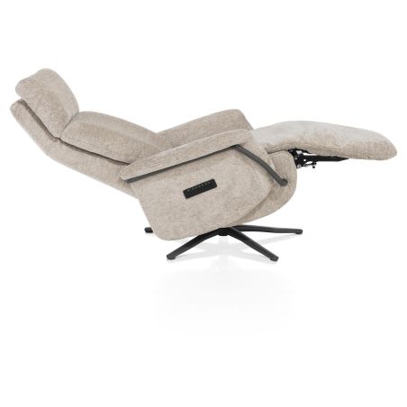 Stelvio, fauteuil relax - électrique - pied graphite - appui-tête électrique - Enzo champagne - Henders and Hazel