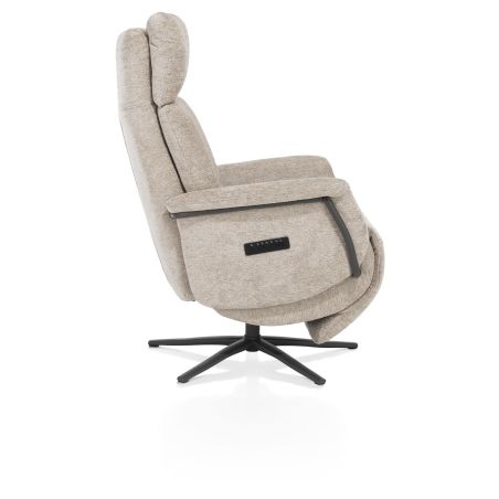 Stelvio, fauteuil relax - électrique - pied graphite - appui-tête électrique - Enzo champagne - Henders and Hazel