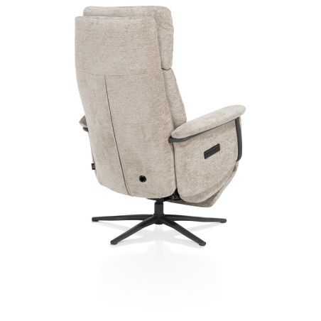 Stelvio, fauteuil relax - électrique - pied graphite - appui-tête électrique - Enzo champagne - Henders and Hazel