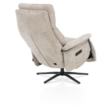Stelvio, fauteuil relax - électrique - pied graphite - appui-tête électrique - Enzo champagne - Henders and Hazel
