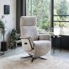 Stelvio, fauteuil relax - électrique - pied graphite - appui-tête électrique - Enzo champagne - Henders and Hazel