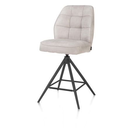 Bell, chaise de bar - piétement graphite - pivotante - confort ressorts - Calabria